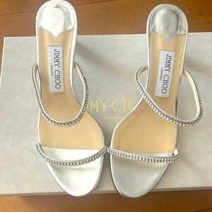 jimmy choo high heel cystal sandals